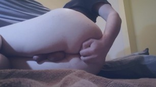 THICC Femboy Fucks his Ass and Moans