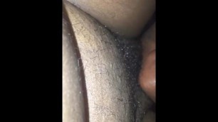 Getting my fat pussy sucked cumming all in his mouth and he loves it