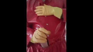 Rubber pyjamas rubber gloves