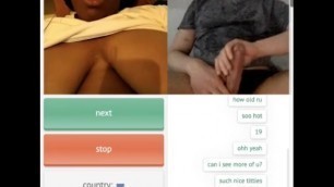 Black girl on omegle dirty talking, wants my dick in her mouth