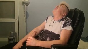 Cute British Guy Edging for 30 Mins Before Eye Rolling Orgasm