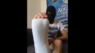 gay top masked guy showing white socks (me)