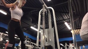 Gorgeous Blonde At Gym