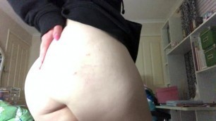 Teen PAWG stripteases and toys herself while her parents are home!