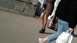 Sexy Russian Teen Legs In Public