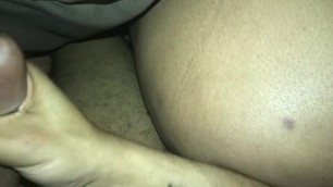 Jerking off next to my girl phat ass