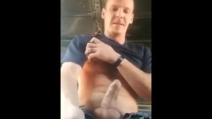 Married daddy jerks off at work