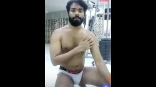 Sexy indian man in slip