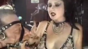 Smoking Fetish Ashtray Slave with Gothic Mistress