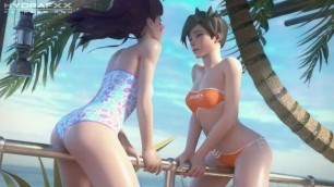 Tracer and D.Va Guardrail Masturbation by HydraFXX (Voiced by PixieWillow)
