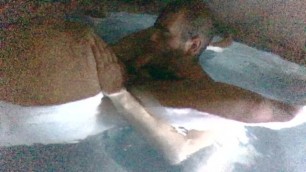 Hairy Cub Sucking Fat Chub Daddy in Hot Tub