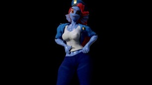 Officer Undyne Pulls up top