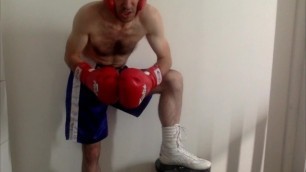 Cuming in boxing gear