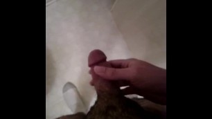 Horny guy masturbating, gets intense orgasm