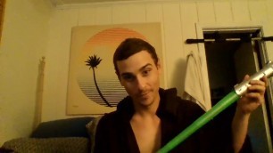Star Wars Young Hot Jedi Geek Using Lightsaber To Please His Hungry Hole