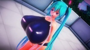 Miku water huge breast expansion [Remake 2019] - By Imbapovi