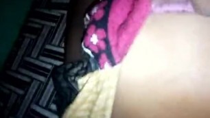 Indian village sleeping Cousin Sisters small boobs