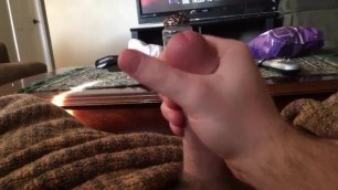 Huge 20 year old jerking cock