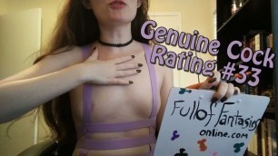 Genuine Cock Rating #33 | Click to see what I think about YOUR dick!