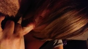 Gf sucking on him...she can't get enough