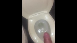 HIGH ON SPEED FLASH NASTY PENIS IN PUBLIC MOTEL TOILET PISSING EVERYWHERE