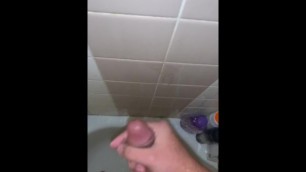 Quick cumshot in the shower :)