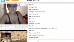 Omegle drunk bbw girl flashing huge tits and ass