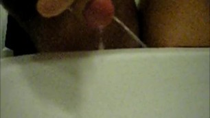 Housmate cought in bathroom rubbing my cock