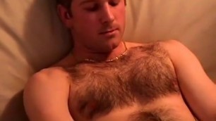 The PERFECT hairy chest! Young straight married hunk jerks off.