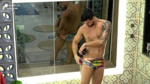 Caique Aguiar taking a shower in the brazilian relity show "The Farm