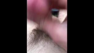 Outdoor solo male cum