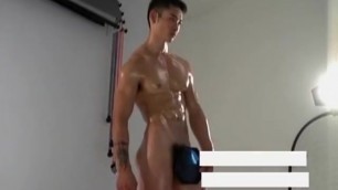 Super Hot Muscular Chinese Model Photoshoot