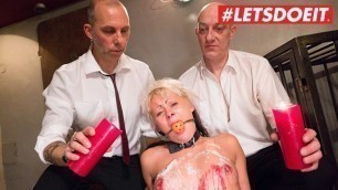LETSDOEIT - Petite German Slave Abused Hardcore By Mature Guys