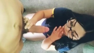 Sister sucking my dick at family party
