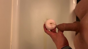 Pissing on sex toy