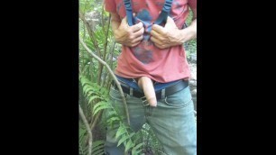 Outdoor masturbation in the forest near a little creek #11