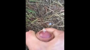 Jerking and cumming in the bush