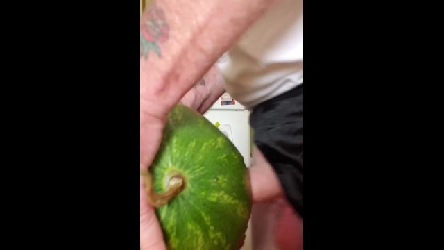 Fucking a watermelon!