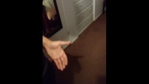 Real stepson tricks his stepmom into looking at his small dick