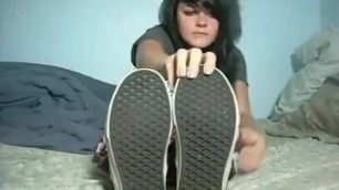 Emo teen. Feet