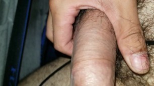 Jacking off my cock trying to get hard