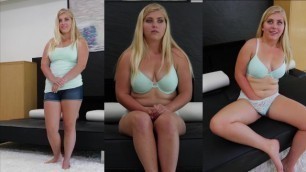 chubby blond college girl POV