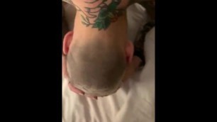 Rub your dick in my shaved bald head