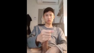 Asian teen cute boy jerk off