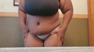 BBW Strip Tease Before Showering