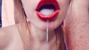 Detailed throbbing oral creampie - pulsating cum in mouth - RoyMoa