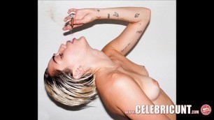 Miley Cyrus Topless Playing With Strapon Dildo