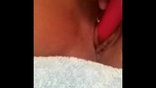 Ebony/Spanish girl off WhatsApp upclose playing with her pretty pussy 4 me
