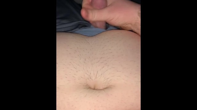 Chubby guy jerking