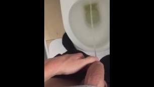 M pissing uncut cock